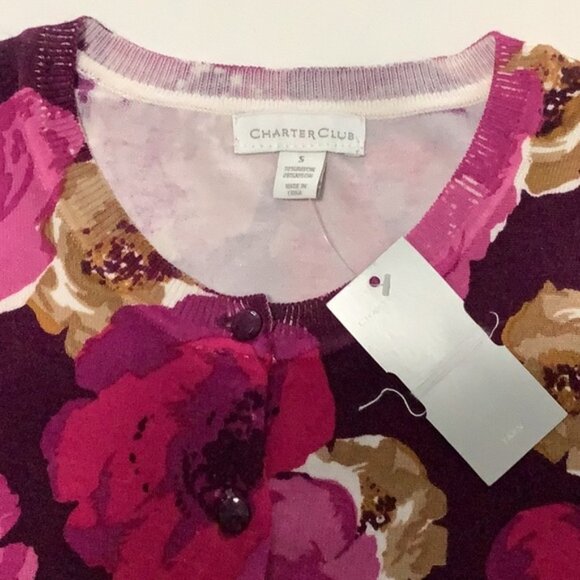 HP CHARTER CLUB Cardigan NWOT - Picture 2 of 12